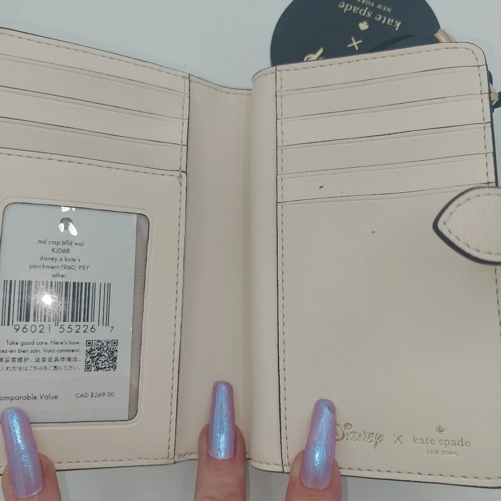 Kate Spade X Disney Muppets med saffiano bifold wallet - Picture 4 of 6